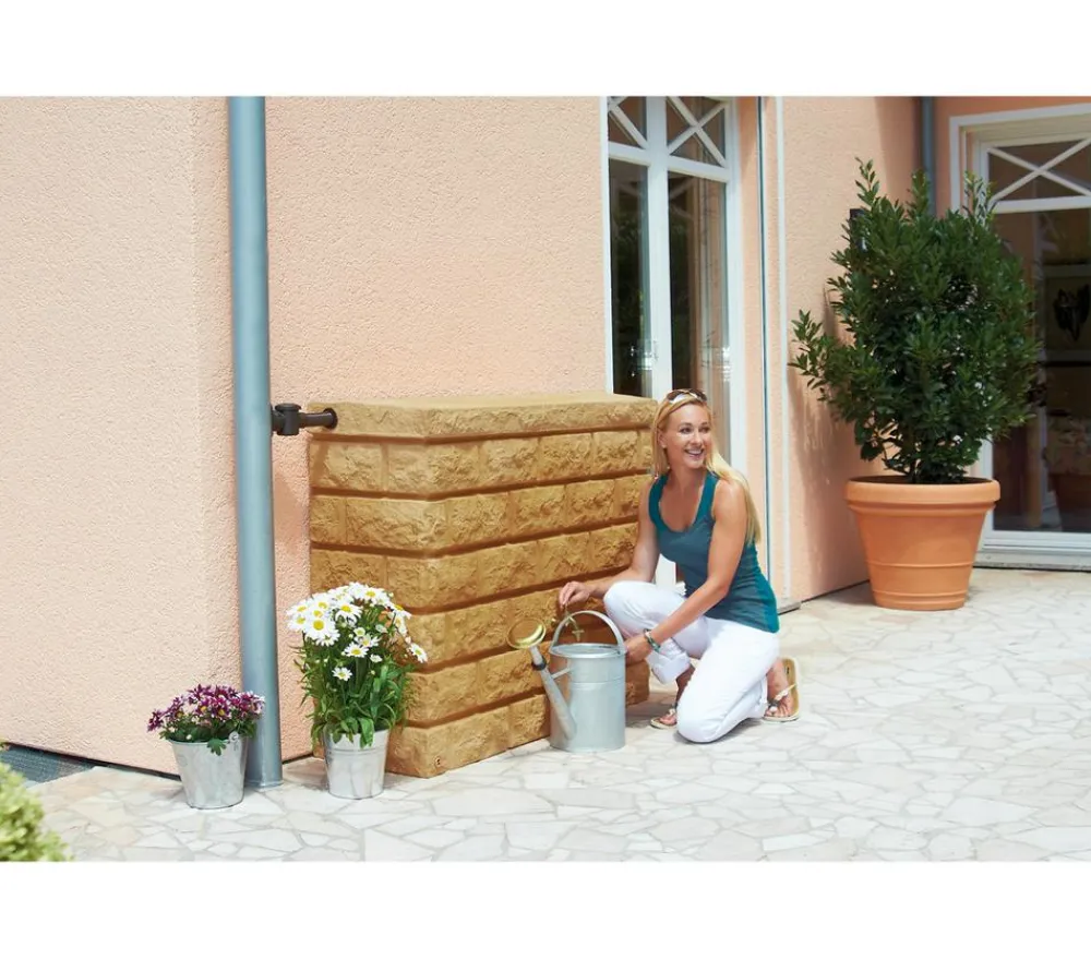 Garantia Regentonnen & Zisternen - Rocky Wandtank Beige