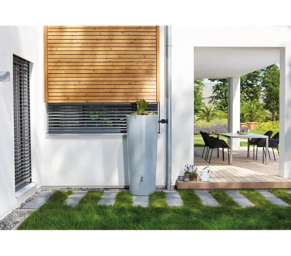 Garantia Stone 2in1 Regenspeicher 350 l Silber Discount