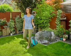 Gardena Rasenmäher & Rasentrimmer - Akku-Rasenmäher-Set HandyMower 22/18V P4A, ca. B34,5/H126/T38,5 cm