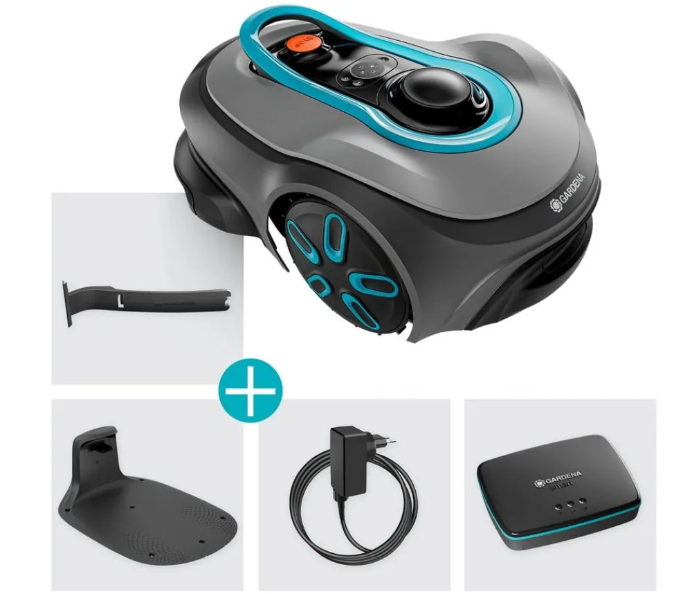 Gardena Rasenmäher & Rasentrimmer > kabelloser Mähroboter smart SILENO free 1.200 m² Set, ca. B43/H63/T26 cm