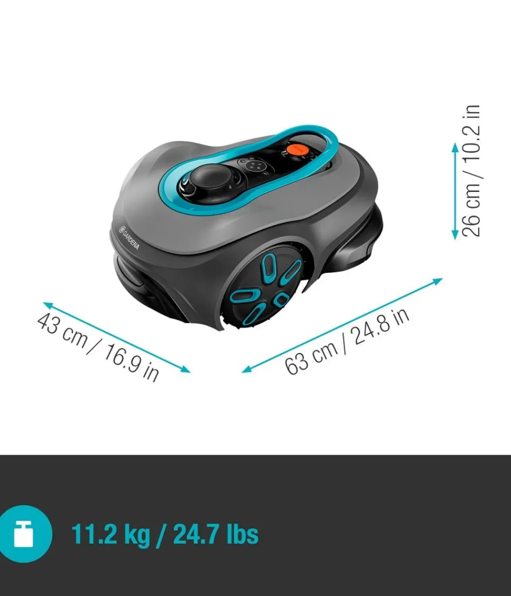 Gardena Rasenmäher & Rasentrimmer > kabelloser Mähroboter smart SILENO free 1.200 m² Set, ca. B43/H63/T26 cm