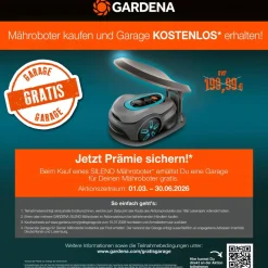 Gardena Rasenmäher & Rasentrimmer > kabelloser Mähroboter smart SILENO free 1.200 m² Set, ca. B43/H63/T26 cm