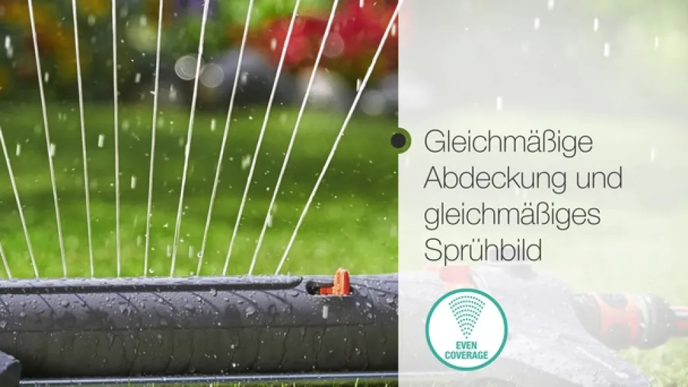 Gardena Bewässerungssysteme & Pumpen - Viereckregner Aquazoom L Schwarz