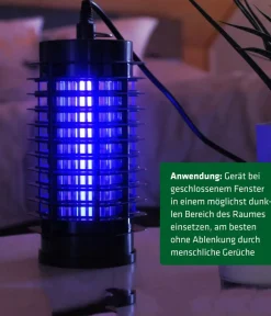 Gardigo Schädlingsbekämpfungsmittel - UV-LED Indoor Fluginsektenvernichter, ca. B11/H20/T10 cm Schwarz