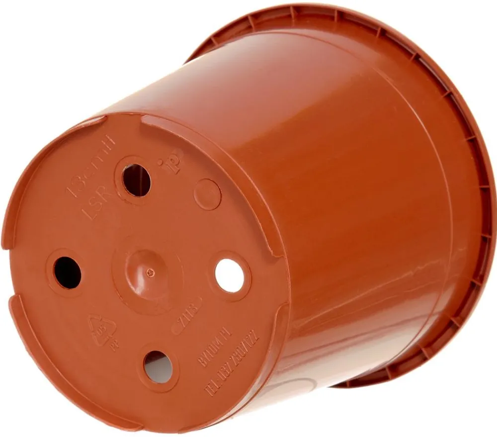 Geli Blumentöpfe & Übertöpfe - Kunststoff-Containertopf Fiore, rund, terrakotta Orange