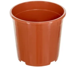 Geli Blumentöpfe & Übertöpfe - Kunststoff-Containertopf Fiore, rund, terrakotta Orange