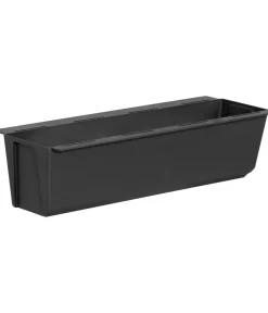 Geli Pflanzkübel & Blumenkästen|Blumentöpfe & Übertöpfe - Kunststoff-Pflanzkasten Easy, rechteckig, ca. B37/H9,5/T10 cm Schwarz