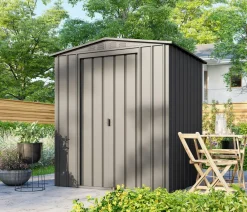 Globel Gerätehaus Somnium 65, ca. B184/H193/T154 cm Dunkelgrau Clearance