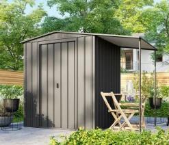 Globel Gartenhäuser & Gerätehäuser - Gerätehaus Somnium 65, inkl. Schleppdach, ca. B266/H193/T154 cm Anthrazit