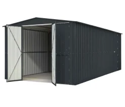Globel Gartenhäuser & Gerätehäuser|Carports & Garagen - Metallgerätehaus Spacer 1015, ca. B308/H225/T465 cm Anthrazit