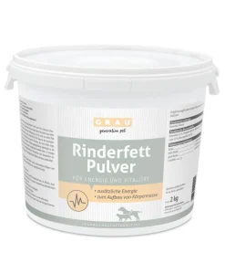 GRAU Nahrungsergänzung Für Tiere|Nahrungsergänzung Hund > Ergänzungsfuttermittel für Hunde und Katzen Rinderfett Pulver, 2 kg