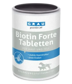 GRAU Nahrungsergänzung Für Tiere|Nahrungsergänzung Hund > Ergänzungsfuttermittel für Hunde und Katzen Biotin Forte Haut und Fell Tabletten, 320 g