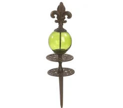 Dehner Gartenzwerge & Gartenfiguren > Gusseisen-Schlauchführung mit Glaskugel