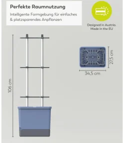 GUSTA GARDEN Pflanzkübel & Blumenkästen|Hochbeete & Frühbeete > Chili-Pflanztopf Charly Chili XL, ca. B34,7/H138/T28,1 cm