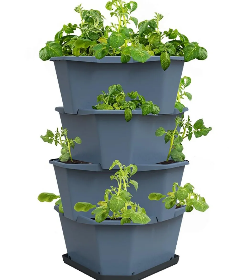 GUSTA GARDEN Hochbeete & Frühbeete > Kartoffelturm Paul Potato Starter, 4 Etagen, ca. B44/H65/T44 cm