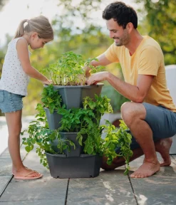 GUSTA GARDEN Kartoffelturm Paul Potato Starter, 4 Etagen, ca. B44/H65/T44 cm Dunkelgrau Best
