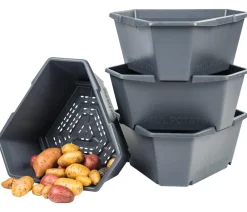 GUSTA GARDEN Kartoffelturm Paul Potato Starter, 4 Etagen, ca. B44/H65/T44 cm Dunkelgrau Best