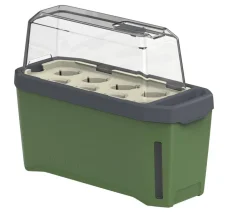 GUSTA GARDEN Kräutertopf Harry Herbs mit Anzuchthaube, ca. B36/H25/T15 cm Dunkelgrün Hot