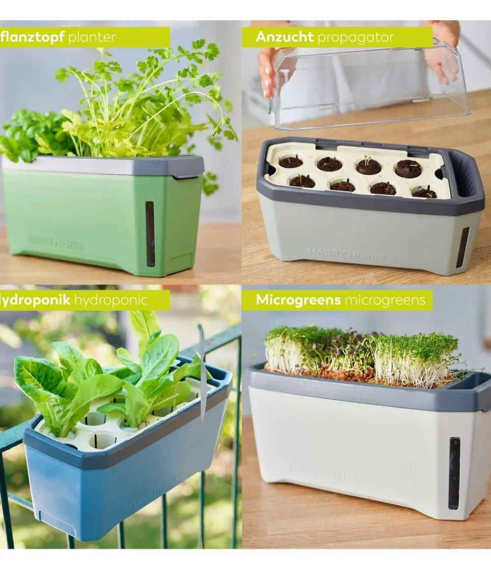 GUSTA GARDEN Kräutertopf Harry Herbs, ca. B36/H16/T15 cm Dunkelgrün Best