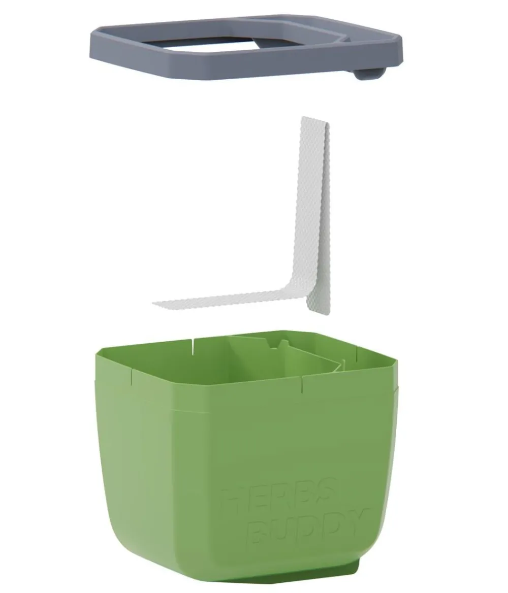 GUSTA GARDEN Kräutertopf Herbs Buddy, ca. B16/H14/T14 cm, 3er-Set Dunkelgrün Outlet