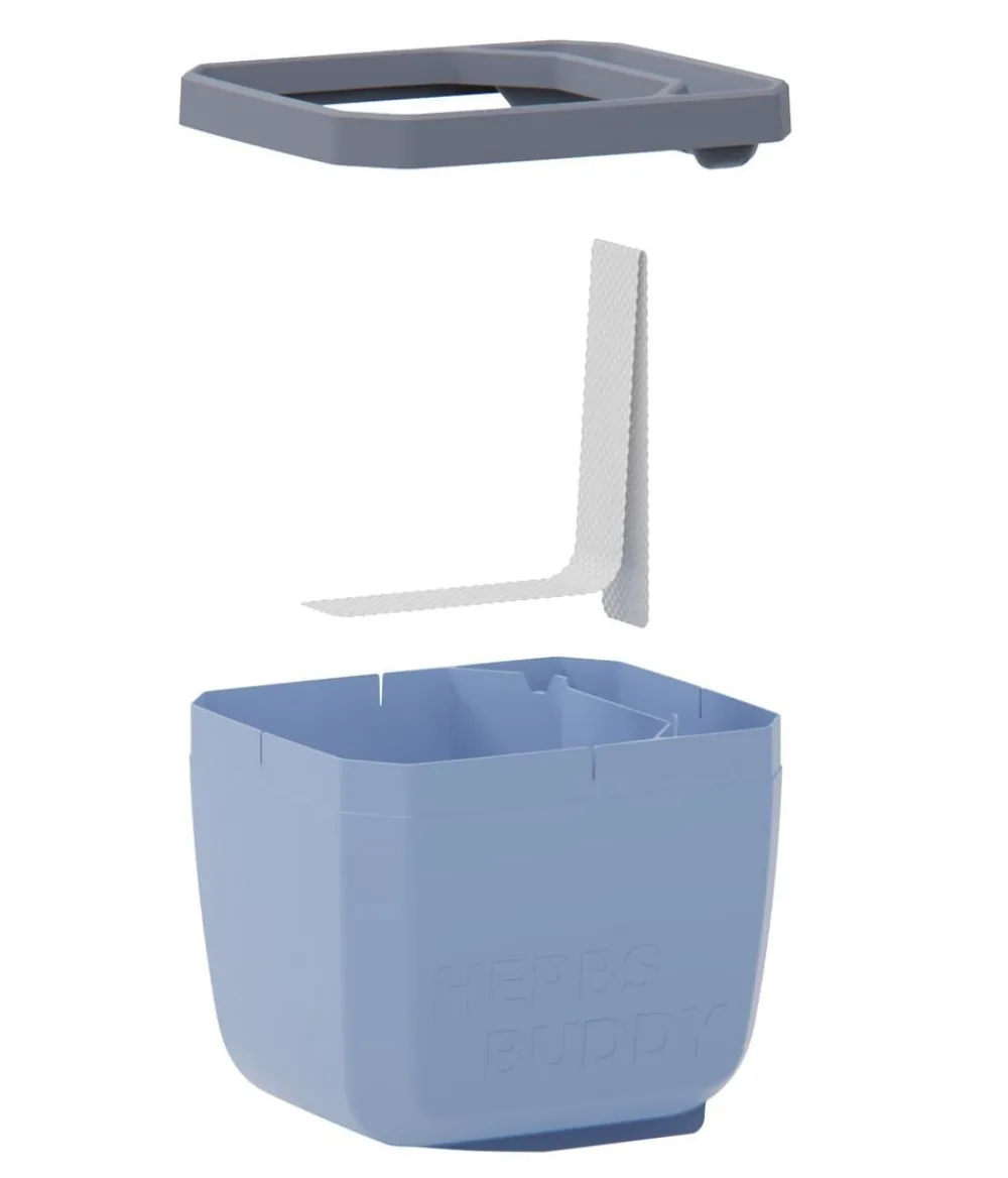 GUSTA GARDEN Hydrosysteme|Blumentöpfe & Übertöpfe - Kräutertopf Herbs Buddy, ca. B16/H14/T14 cm Blau