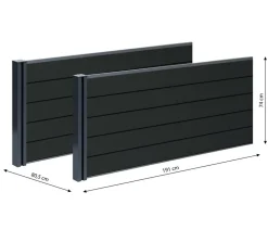 Gutta Hochbeeterweiterung Elevada, ca. B191/H74/T80,5 cm Dunkelgrau Online