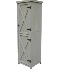 Habau Gartenschrank Ben, ca. B45/H160/T45 cm Grau