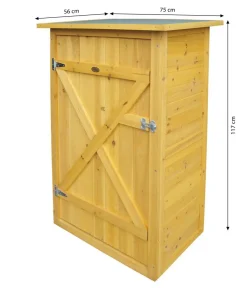 Habau Gartenschrank Flachdach, ca. B75/H117/T56 cm Hellbraun Online