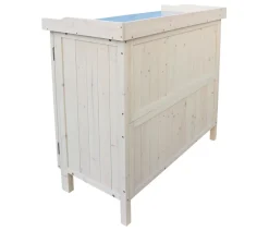 Habau Zubehör & Ausstattung - Gartentisch Lino mit Unterschrank, ca. B98/H95/T48 cm Hellgrau
