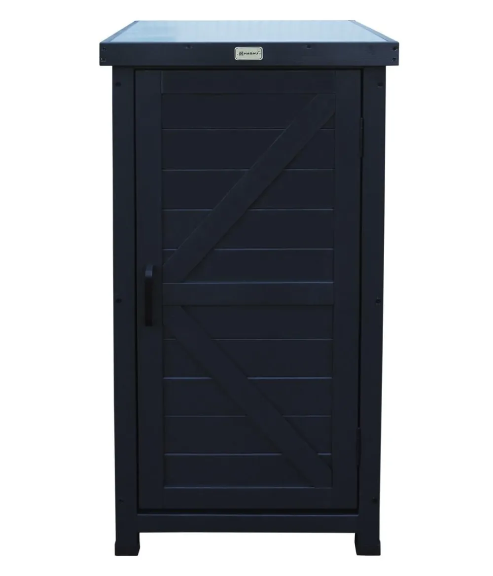 Habau Gartenschränke & Minigaragen - Holz-Gartenschrank Alan, , ca. B45/H91/T45 cm Anthrazit