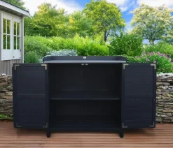 Habau Holz-Gartenschrank Roger, , ca. B98/H95/T48 cm Anthrazit Hot