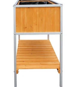Habau Hochbeete & Frühbeete > Holz-Hochbeet mit Aluminiumrahmen, ca. B115/H89/T53,5 cm