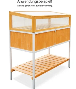 Habau Hochbeete & Frühbeete > Holz-Hochbeet mit Aluminiumrahmen, ca. B115/H89/T53,5 cm
