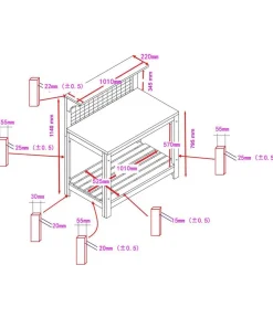 Habau Pflanztisch, ca. B101/H117/T55 cm Outlet