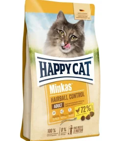 Happy Cat Trockenfutter Katze - Trockenfutter für Katzen Minkas Hairball Control, Geflügel