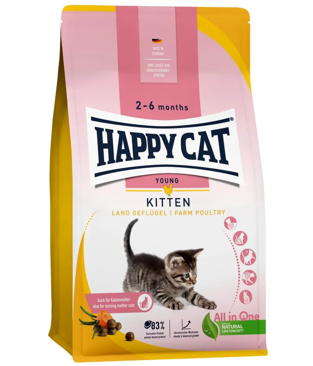 Happy Cat Trockenfutter Katze - Trockenfutter für Katzen Care Schonkost Niere