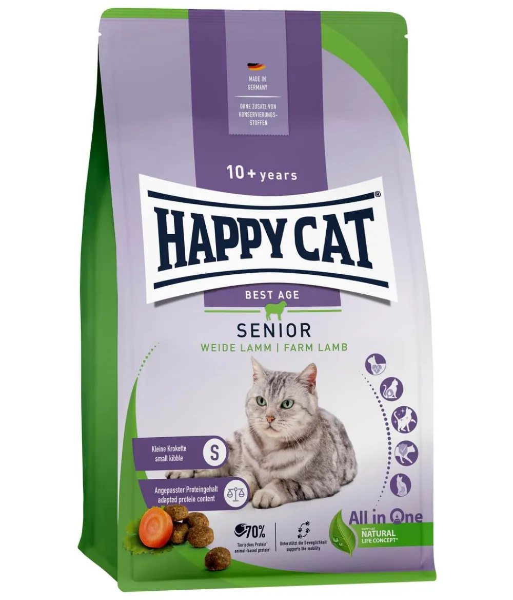 Happy Cat Trockenfutter Katze - Trockenfutter für Katzen Senior