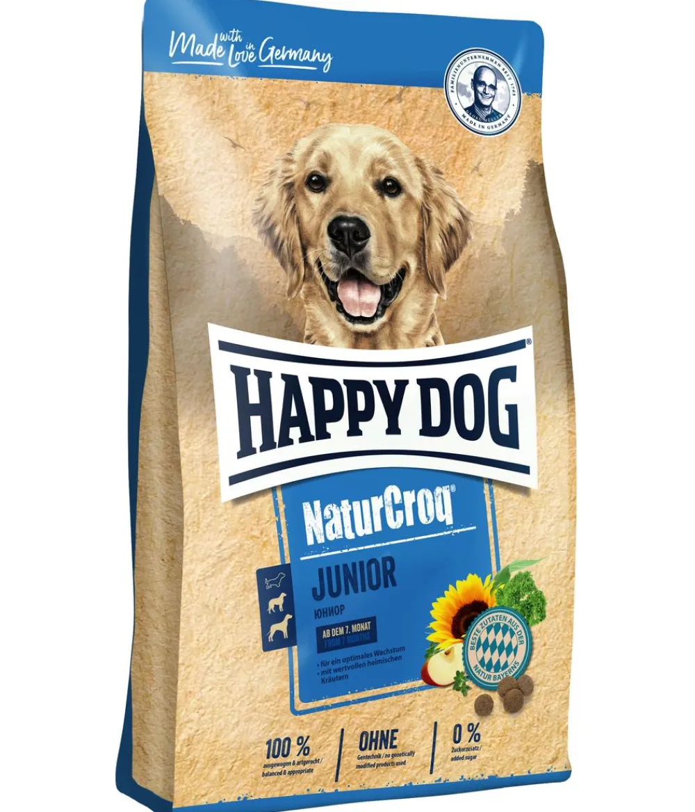 Happy Dog Trockenfutter Hund - Trockenfutter für Hunde NaturCroq Junior, Geflügel