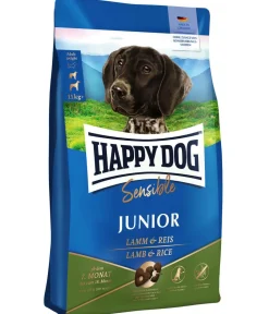 Happy Dog Trockenfutter Hund - Trockenfutter für Hunde Sensible Junior, Lamm & Reis