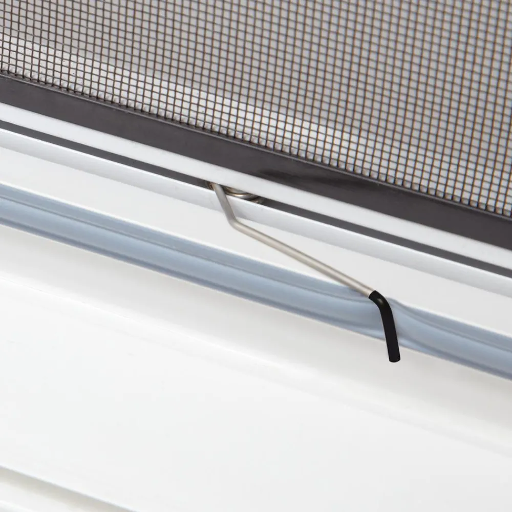 Hecht Insektenschutz & Fallen - Fensterbausatz Basic, ca. B130/H150 cm Dunkelgrau