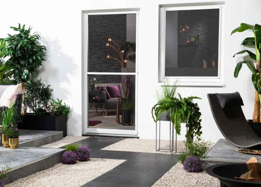 Hecht Fliegengitter Fenster mit Pollenschutz, ca B100/H120 cm Weiß Discount