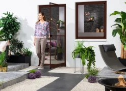 Hecht Insektenschutz & Fallen - Fliegengitter Türbausatz Basic, ca. B100/H210 cm Dunkelbraun