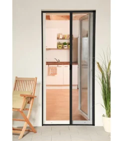 Hecht Insektenschutz & Fallen - Fliegengitter Türrollo Smart, ca. B125/H220 cm Dunkelgrau