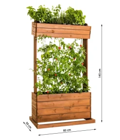 Hecht Holz-Hochbeet Cube 2, , ca. B82/H145/T50 cm Braun Best