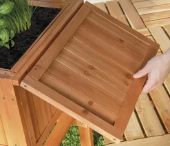 Hecht Hochbeete & Frühbeete - Holz-Hochbeet Cube 1, ca. B70/H80/T50 cm Braun