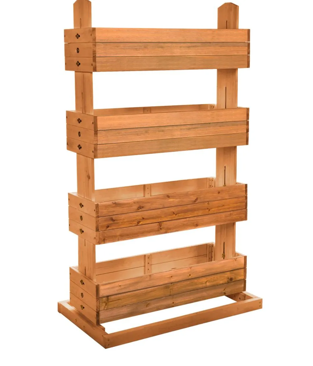 Hecht Hochbeete & Frühbeete > Vertikales Holz-Hochbeet Cube 4, ca. B82/H145/T50 cm