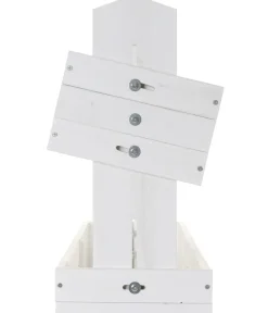Hecht Vertikales Holz-Hochbeet Cube 4, ca. B82/H145/T50 cm Weiß Outlet