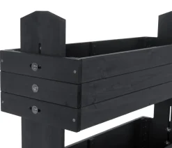 Hecht Hochbeete & Frühbeete - Vertikales Holz-Hochbeet Cube 4, ca. B82/H145/T50 cm Dunkelgrau