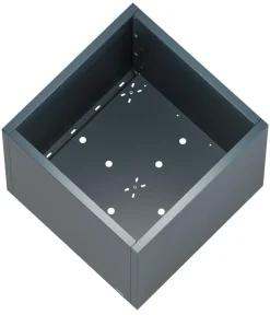 Herstera Pflanzkübel & Blumenkästen - Metall-Pflanzkasten Cube LED, quadratisch, Anthrazit