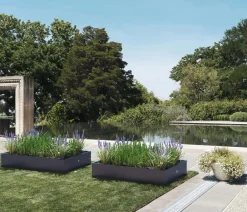Herstera Pflanzkübel & Blumenkästen - Metall-Pflanzkasten Cube Edge, rechteckig, , ca. B1 Anthrazit